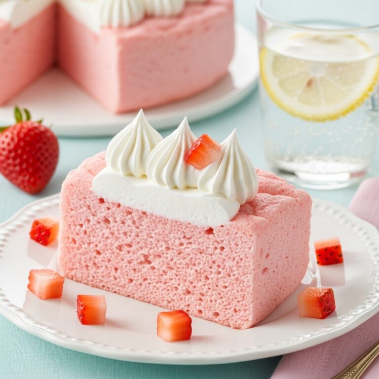 3 Ingredient No Bake Strawberry Cloud Cake