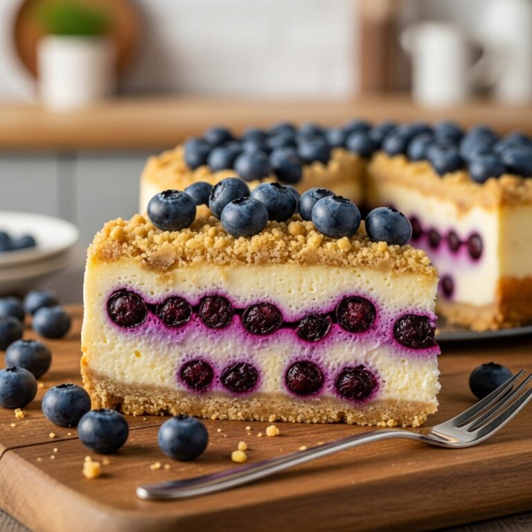 Blueberry Crumble Cheesecake