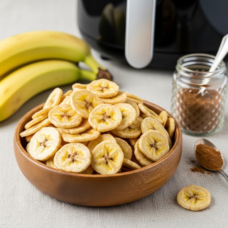 Cinnamon-Sugar Air Fryer Banana Chips