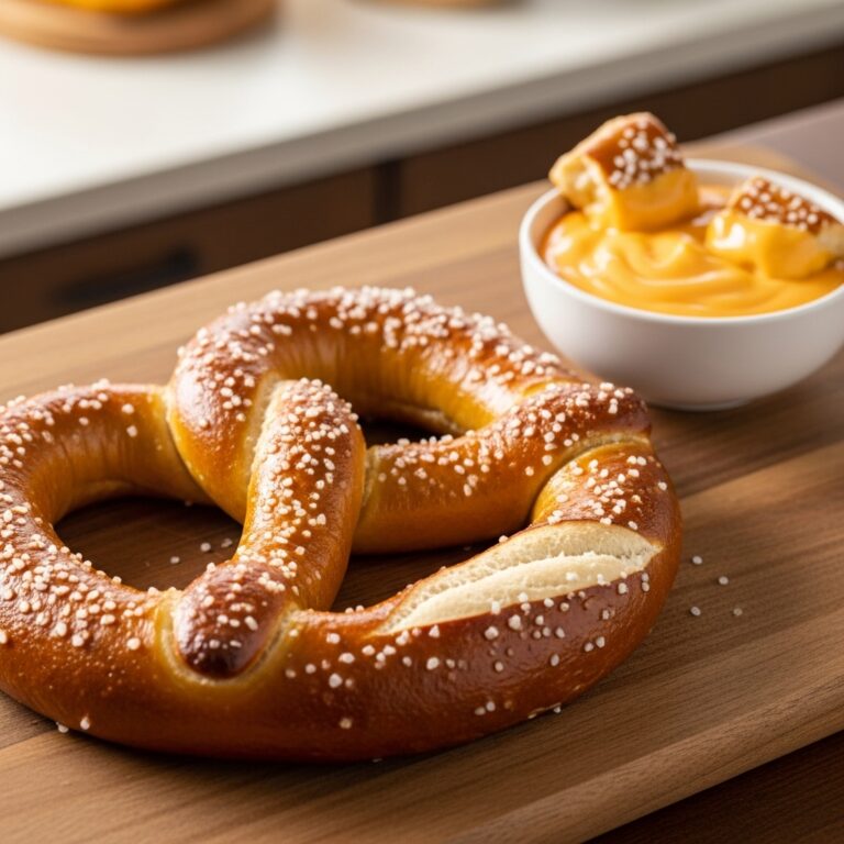 Copycat Recipe Auntie Annes Pretzels with Cheddar Dipping Sauce