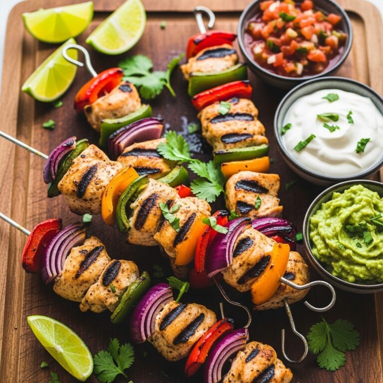 Fajita Chicken Kebabs