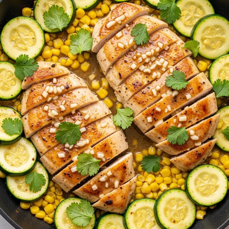 Garlic Butter Chicken with Zucchini and Corn – One-Pan 30-Minute Meal