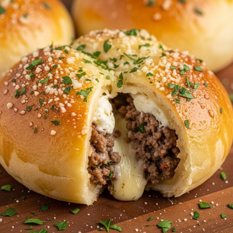 Garlic Parmesan Cheeseburger Bombs Recipe