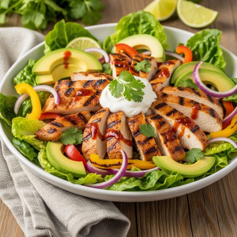 Grilled Chili Lime Chicken Fajita Salad