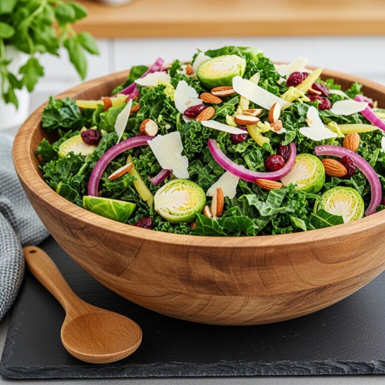Kale and Brussels Sprout Salad
