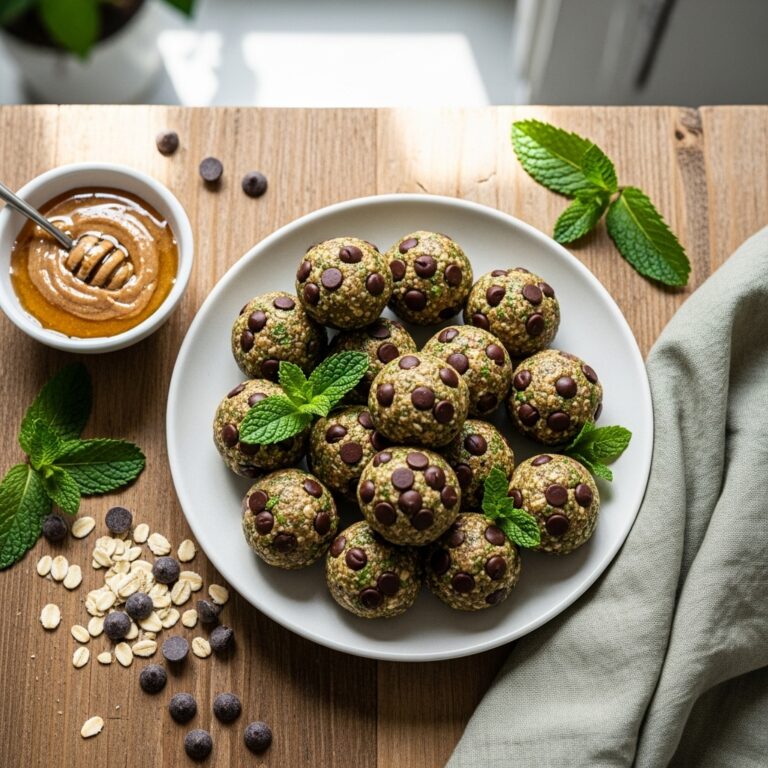 Mint Chocolate Chip Protein Balls