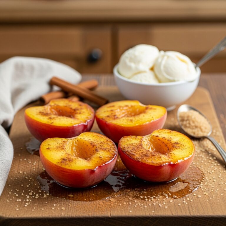 Pan fried peaches