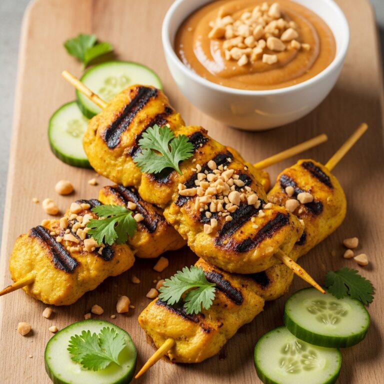 Thai Chicken Sate with Peanut Sauce