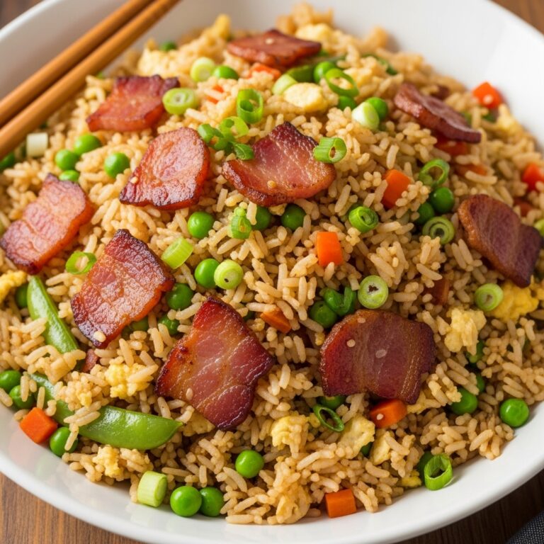 Turkey Bacon Fried Rice
