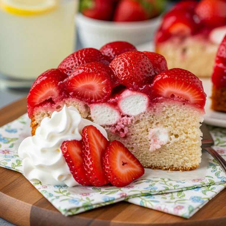 Upside Down Strawberry Cake
