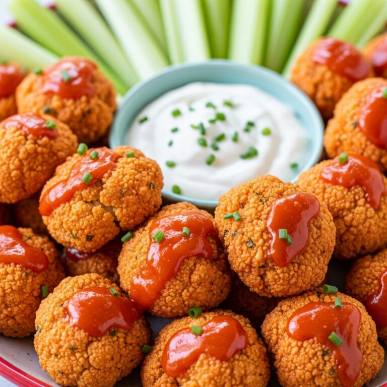 Vegan Buffalo Cauliflower Bites