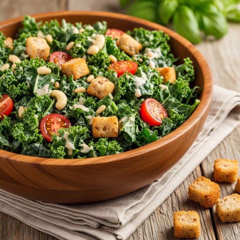 Vegan Kale Caesar Salad