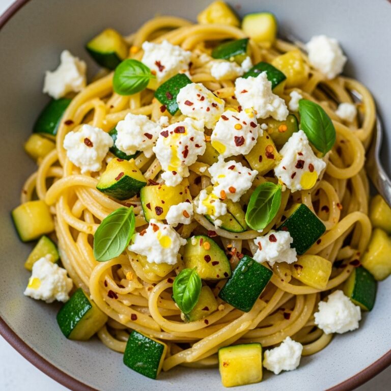Zucchini Feta Pasta