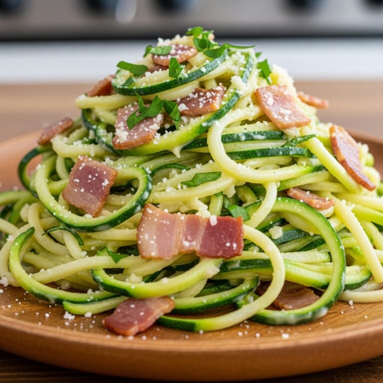 Zucchini Noodle Carbonara