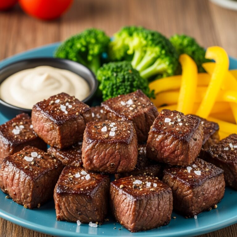 Air Fryer Juicy Steak Bites