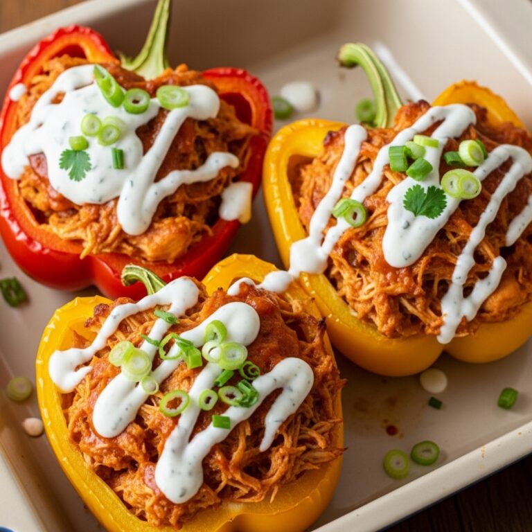 Buffalo Chicken Stuffed Peppers – Dairy Free amp Low Carb