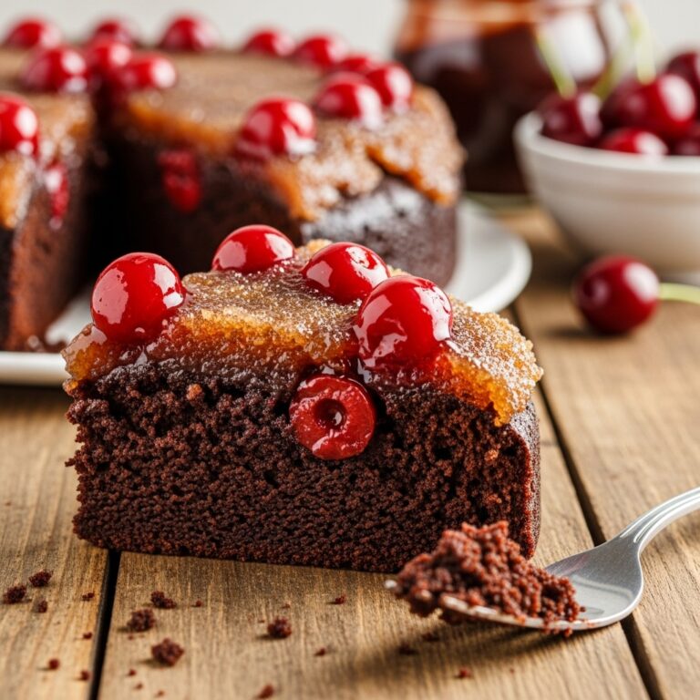 Chocolate Cherry Upside Down Cake