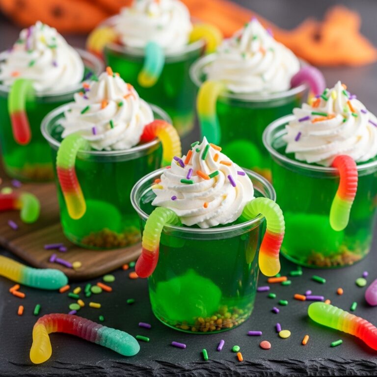 Gummy Worm Jello Cups Recipe