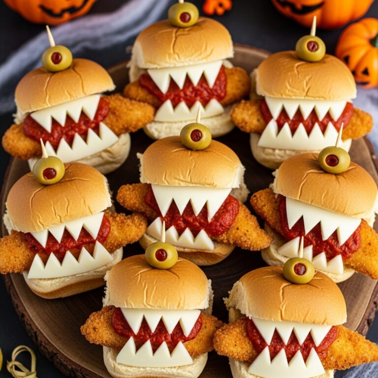 Halloween Chicken Parm Sliders