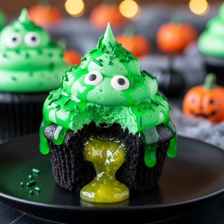 Halloween Slime Cupcakes