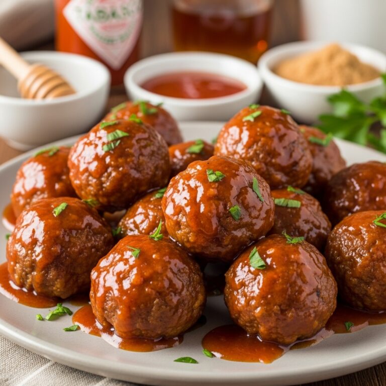 Honey Buffalo Crockpot Meatballs