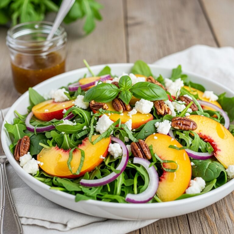 Simple Peach Feta Salad